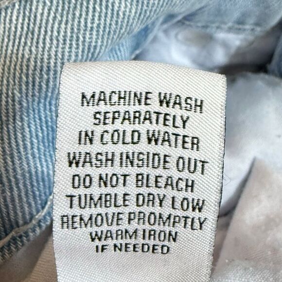 RSQ Baggy Jean Women 26 Light Blue Distressed Denim Tapered Organic Cott… - Picture 4 of 6